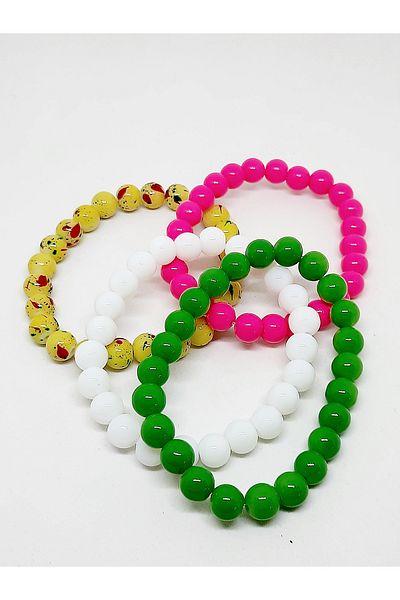 Kusakli Set of 4 Mixed Glass Beaded Bracelets