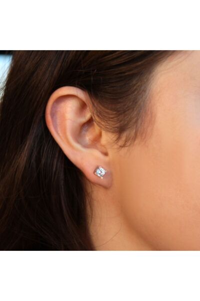 Fay Yamaner Altın Tektaş Büyük Boy Küpe