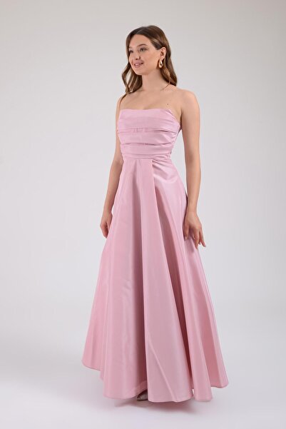 SpringStore Strapless Powder Taffeta Evening Dress