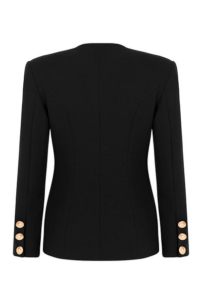 SEIZE THE DAY SASHA WOMEN'S GOLD BUCKET DETAILED FABRIC JACKET