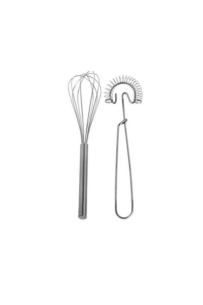 IKEA Idealisk Double Metal Cake Beater Set 2 Piece Stainless Steel Beater Practical Kitchen Tools