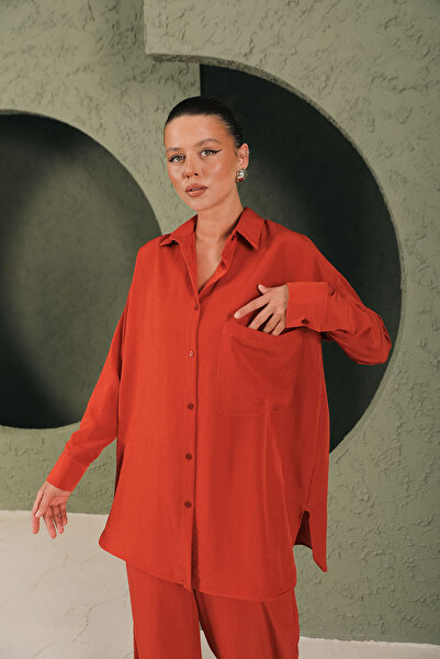 Melike Tatar ORANJ Modal Shirt Set - 32-2205