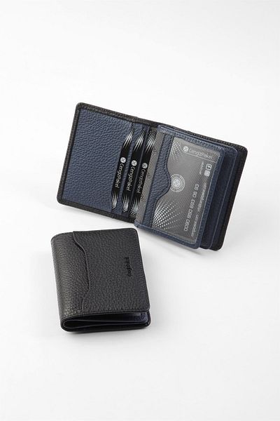 CENGİZ PAKEL Γνήσια δερμάτινη θήκη για κάρτες Cengiz Pakel 2499 - Black Parliament