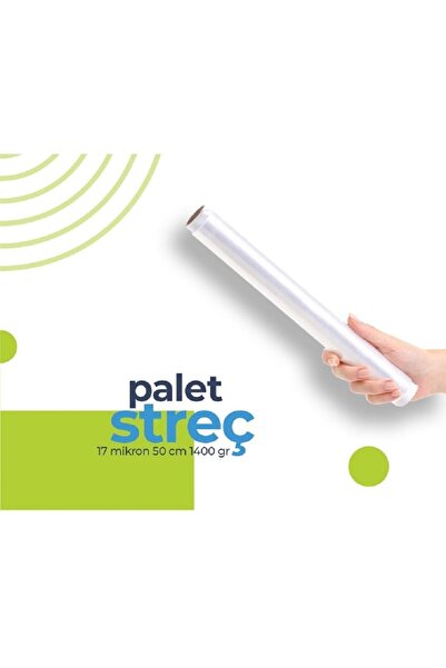 Palet Streç Film 17 Mikron 50 Cm 1400 Gr - 1 Koli (6 Adet)