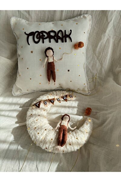 Pure Erkek Bebek Kapı Süsü ve Takı Yastığı