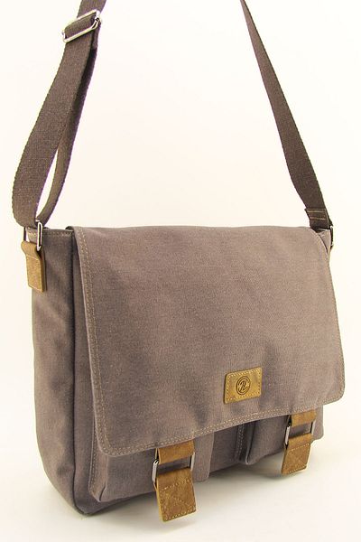 HNB Waterproof Brown Canvas Laptop Bag - Business School Document Postman
