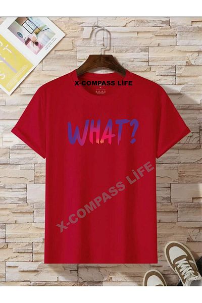 x-compass life Thsort Unisex Cotton On What Printed T-Shirt