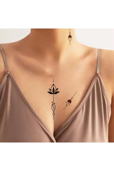 Mecit Tuhafiye LOTUS ÇİÇEĞİ VUCUT İÇİN GEÇİCİ DÖVME