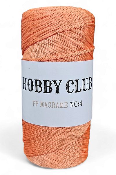 hobby club Premium Polyester Macrame - Σχοινί Πορτοκαλί, 2 mm, 230 μέτρα
