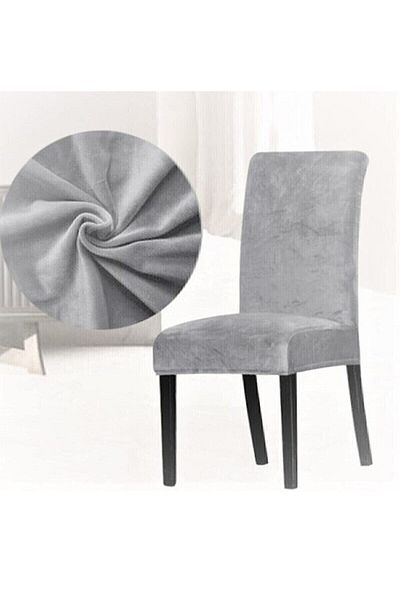 Bemrax Κάλυμμα καρέκλας σε γκρι χρώμα, Silk Look