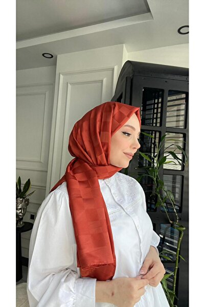 Onur Shawl - Checkerboard Pattern Cotton Jacquard Shawl Quality Product Favor...