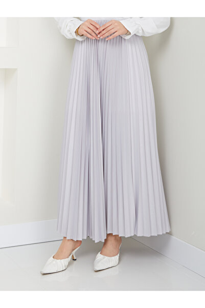 VOLT CLOTHİNG Women's Pleated Skirt - Basic Model with Elastic Waist