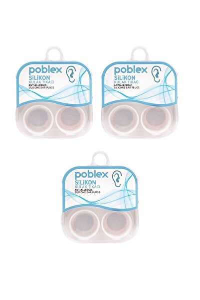 Poblex Silikon Kulak Tıkacı 2 Li -3 Adet