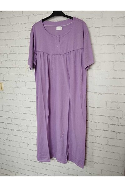 anne moda ankara Short Sleeve Full Summer Thin Cotton Nightgown