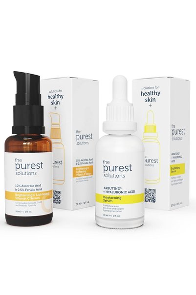 The Purest Solutions Anti-Blemish and Skin Brightening Kit - Removes Defects ...