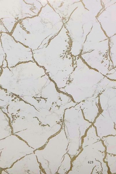 Bien Home 50x100 CM Shiny White Gold Marble Adhesive PVC Foil - BH623