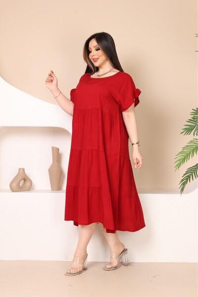 mervemoda Plus Size Sleeveless Summer Women's Dress