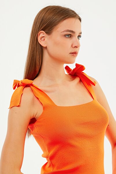 MA ananas بلوزة كتف ذات رقبة مربعة