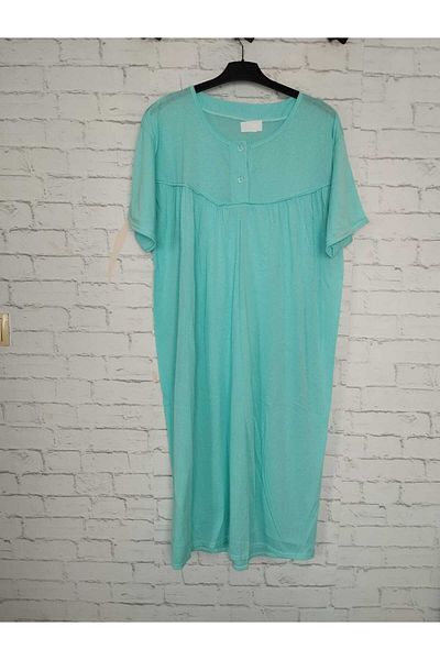 anne moda ankara Short Sleeve Full Summer Thin Cotton Nightgown