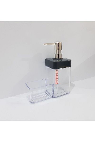 renkli çiçekler Διαφανής Διανομέας Υγρού Σαπουνιού 500ml με Σφουγγάρι