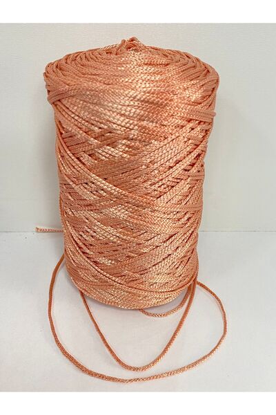 göçer خيط حياكة مكرامية فائق اللمعان 3 مم من البوليستر الشبكي البصري 500 جرام