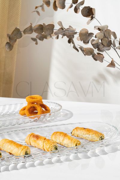 clasavm Santa 33 cm Double Presentation - Boat Plate and Sauce Bowl Set