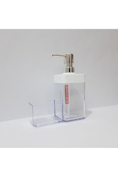 renkli çiçekler 500ml Transparent Liquid Soap Dispenser with Sponge Chamber
