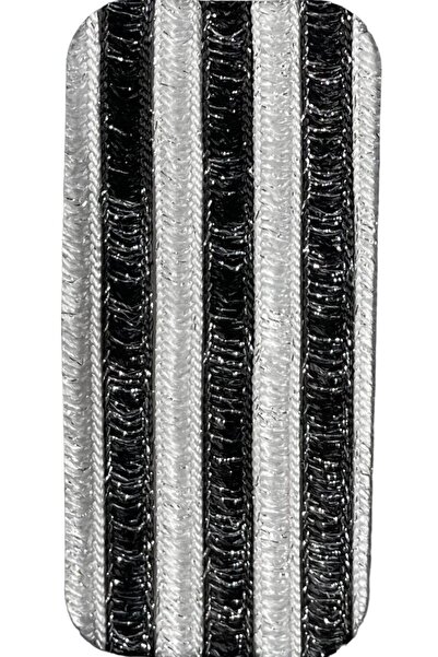 ARIKAN HOME Siyah-gri Renk Simli Ipek Duble Ip Serisi Yüksek Kalite Dokuma Özel Ölçü Ip Perde