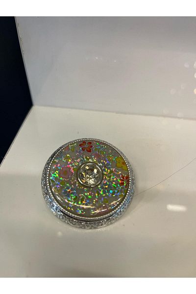 Taşkın Aksesuar 4.5cm Chrome Brooch Button - Plastic Accessory, Throw Pillow Pattern, Round Design, Colorful (2 PCS)