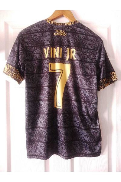 Armageddon Vini Jr - Anthracite Gold Colored Custom Design Jersey T-Shirt