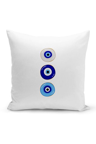 Bertille Home Seria Evil Eye - Husă de pernă imprimată digital pe două fețe
