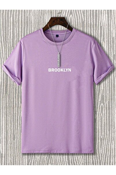 over head oh Brooklyn Štampano Lilac Muškarci Oversize kroj T-shirt