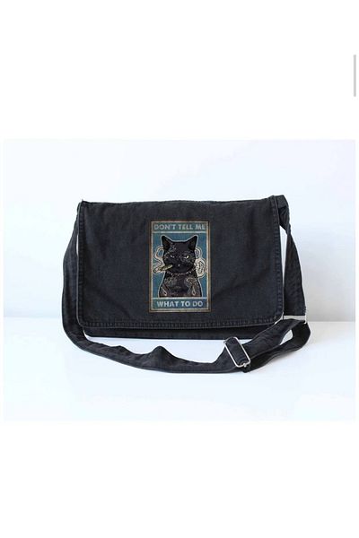 DENOKMODA Geantă Harajuku Vintage unisex denim/jeans Messenger
