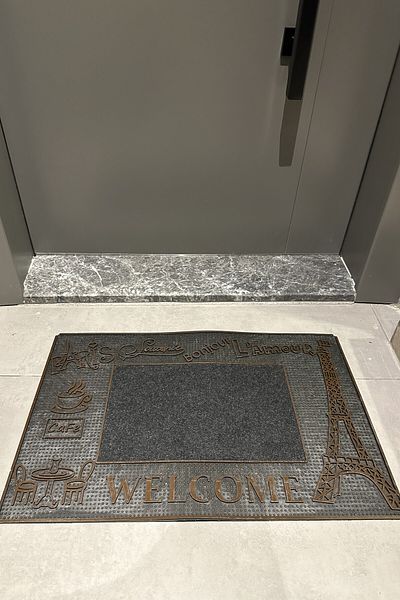CENTER AVM Декоративна дебела твърда неплъзгаща се изтривалка пред вратата, изтривалка в цвят кафе