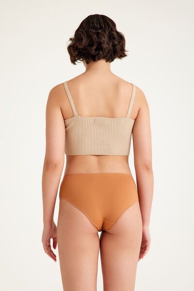 Dennis Denise Chiloți de damă din bumbac cu talie înaltă - pachet de 3, variante roz, alb, gri, albastru, verde și portocaliu