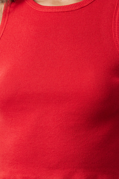 Trendyol Collection Rugalmas, zsinóros piros kötött termény felső - kötőfék nyakkal TWOSS21AL0050