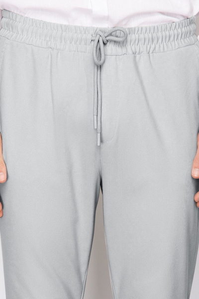 Trendyol Collection Сірі подвійні штани з еластичною талією TMNAW21PL0107