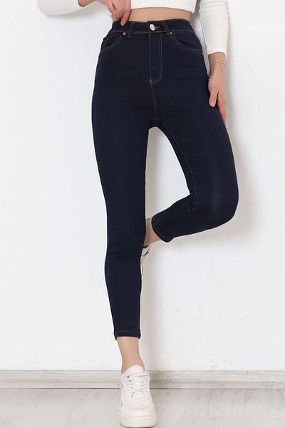 Moka Shopin Námořnická modř Super Lycra Jeans - 9815.1431