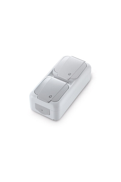 VİKO مقبس مؤرض أبيض من فيكو بالم + مقبس مؤرض