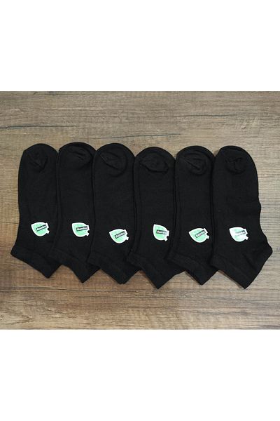 Leement socks 6 чифта черни унисекс детски летни чорапи от бамбук - къси ботуши