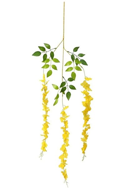DDPEST D.1 Adet Sarı Sarkan Akasya Çiçek 3 Dallı 100 Cm. Yapay Çiçek Akasya-D