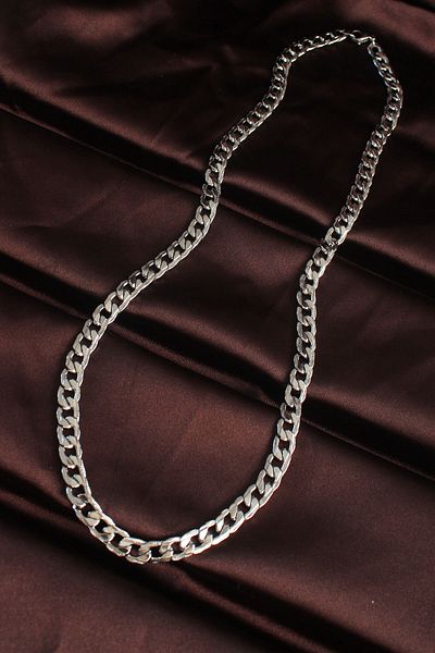 Moka Shopin 316L Steel Silver Color Thick Chain Men's Necklace