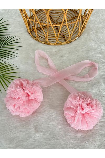 Pastelya Pompom Accessory - Powder Pink Mosquito Net