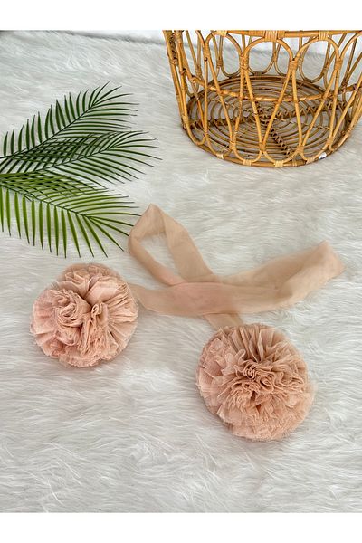 Pastelya Pompom Accessory - Light Powder Mosquito Net