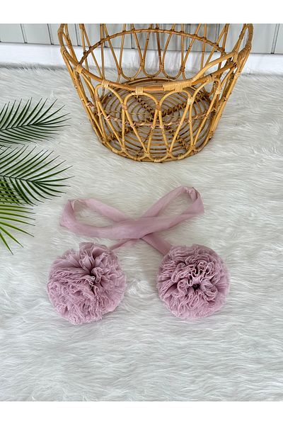 Pastelya Pink Pastel Pompom Mosquito Net Accessory