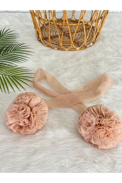 Pastelya Pompom Accessory - Light Powder Mosquito Net