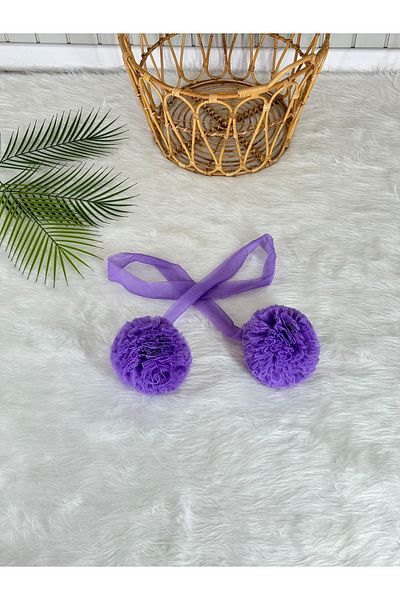 Pastelya Lilac Pompom Accessory Mosquito Net