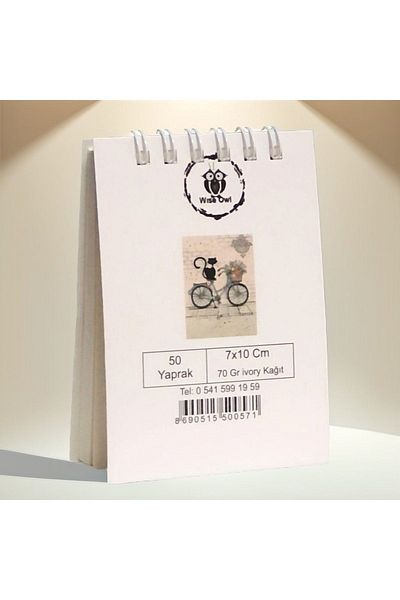 Pagos Yayınları Mini Notebook A7/50 Sheets/Carton Cover/70 grConcept Notebook