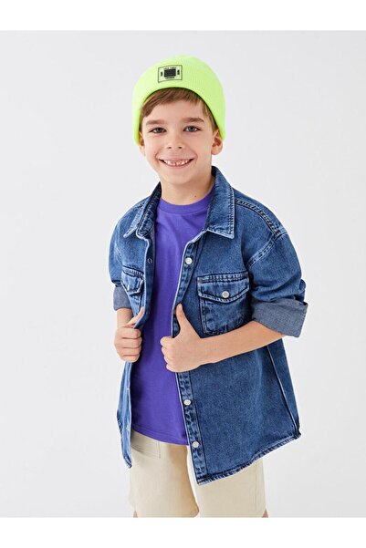 LC Waikiki LCW Kids Basic μακρυμάνικο τζιν πουκάμισο για αγόρι