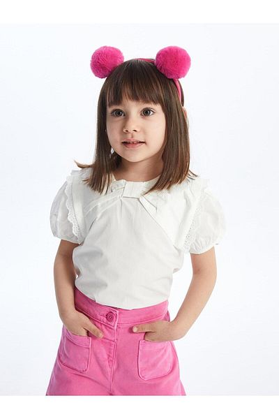 LC Waikiki LCW baby Crew Neck Short Sleeve Basic Baby Girl Blouse